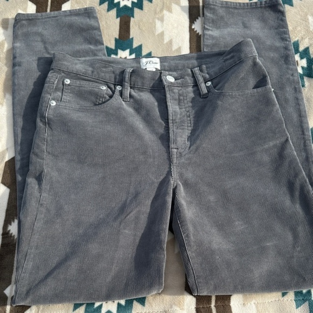 J. Crew Gray Corduroy skinny pants